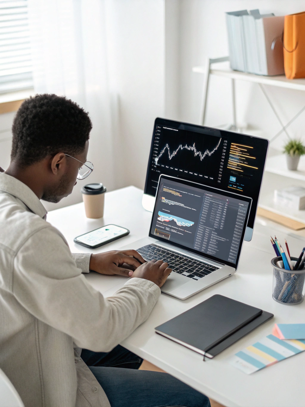 Researcher analyzing AI software tools for solo creators