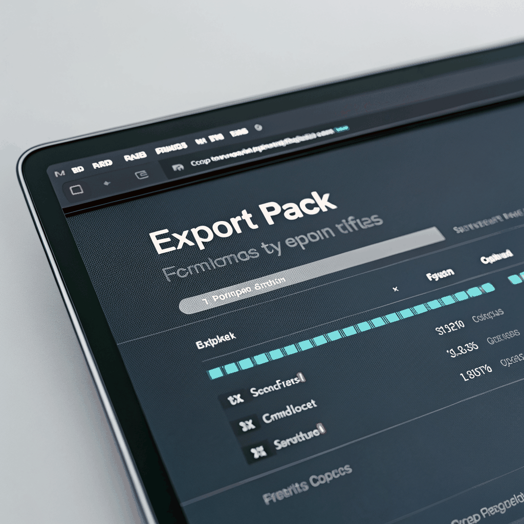 Final video export interface with branding options